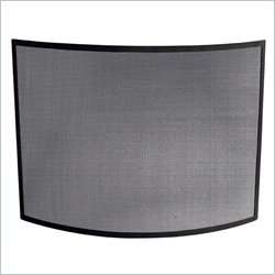 Uniflame Single Panel Curved Black Fireplace Screen 728649800057 