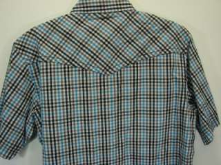 NWT DICKIES Western Plaid Shirt Young Mens Size Small  