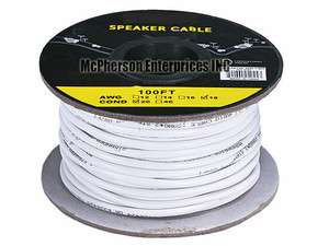 100 Ft 18 / 2 Gauge AWG In Wall Speaker Wire Cable  