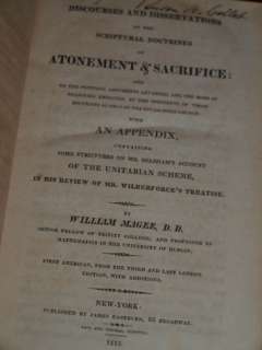 William Magee 1st EDITION Atonement & Sacrifice 1813  