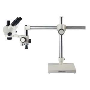 7x 45x Trinocular Stereo Zoom Microscope with Boom Stand  