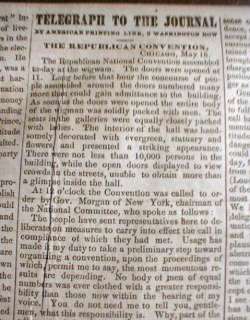 Lot of4 1860 newspapers REPUBLICANS nominate ABRAHAM LINCOLN for 