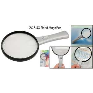  Portable 2X & 4X Read Magnifier Magnifying Glass With 2 