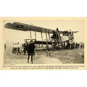    Page Bomber Plane WWI   Original Halftone Print