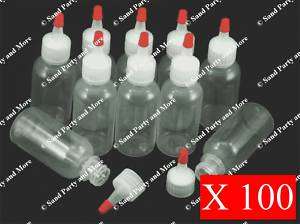 100  2 oz Plastic Bottles with Yorker Caps  