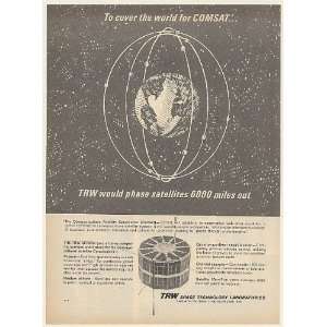 1964 TRW Space Technology Labs Comsat Communications Satellite Print 