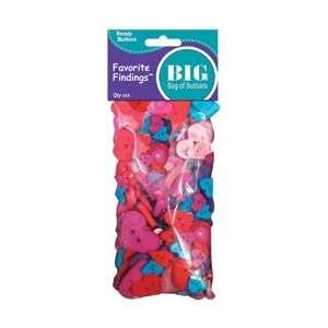 Favorite Findings Big Bag Of Buttons   Hearts 3.5oz Hearts 3.5oz 