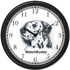  Dalmatian Dog Wall Clock by WatchBuddy Timepieces (Black 