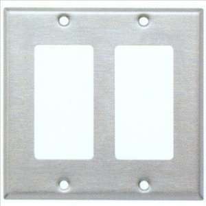   Products Stainless Steel Metal Wall Plates 2 Gang Decorator/GFCI 83120