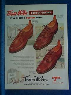 Classic 1950s Shoes For Men   Thom McAn Ad 3 Styles  