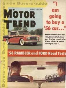 MOTOR TREND ~JAN. 1956~ SPECIAL 1956 NEW CAR GUIDE  