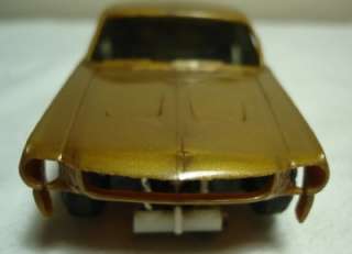 ELDON 1968 GOLD GT 350 SHELBY MUSTANG SLOT CAR 1/32 SCALE NR  