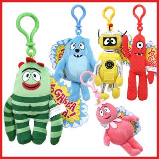 Yo Gabba Gabba Plush Doll Key Chain /Clip On (Brobee,Muno,Toodee,Plex 