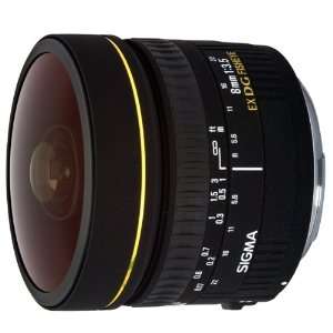  Sigma 8mm f/3.5 EX DG Circular Fisheye Lens for Canon SLR 