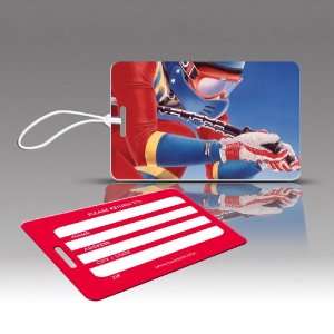  Downhill Skiing Luggage Tag