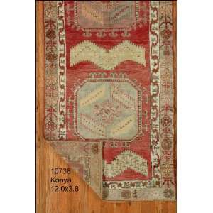    3x12 Hand Knotted Konya Turkey Rug   38x120