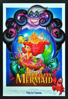   MERMAID * DISNEY CINEMASTERPIECES 1SH INTL ORIGINAL MOVIE POSTER 1989