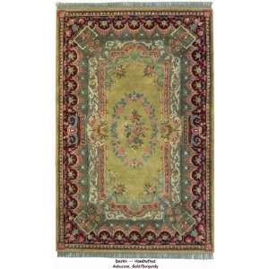  ORG Destin Aubusson Gold/Burgundy 3 6 X 5 6 Area Rug 