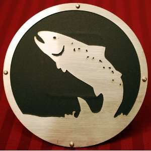  Trout Laser Cut Stainless Steel Trailer Hitch Cover 
