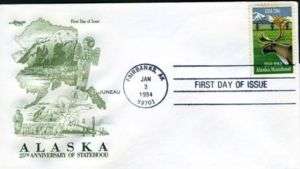 Alaska 1959 1984 First Day Of Issue Stamps Envelope  
