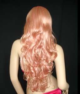 Cosplay Pink & Orange Fancy Dress Party Wavy Wigs FF139  