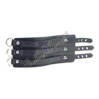 Cool Adjustable Fashion Women/Man Belt Buckle Leather Bracelet Black