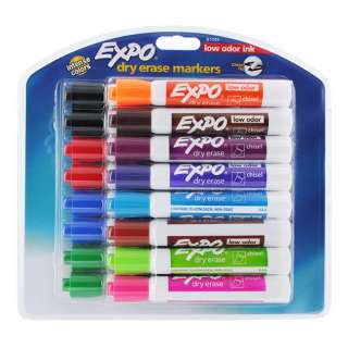 16 Expo 2 Low Odor Assorted Chisel Dry Erase Markers 071641810457 