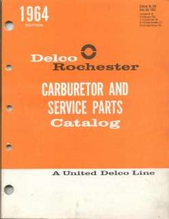 copy of the original General Motors Delco Rochester Carb Parts Catalog 
