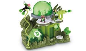 Playset includes 3 figures, 1 light up lantern, a projectile launcher 