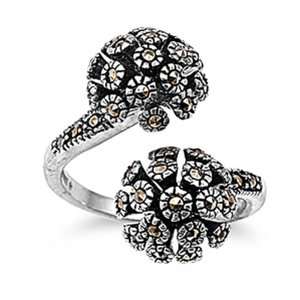   Wedding & Engagement Ring Marcasite Ring 21MM ( Size 6 to 10) Size 9