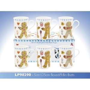  GingerBread Men China MUG S/6  (One Only)LP98290 [Kitchen 