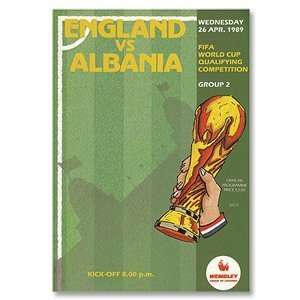  England vs Albania 1989 World Cup Qualifier at Wembley Stadium 