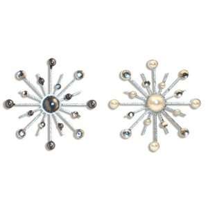 Karen Foster Design Sparkle Burst Brads Embellishments Pearls, 6 White 