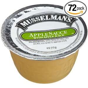 Musselmans Applesauce Sweetened with Apple Juice, 4 Ounce Packages 