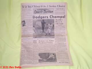 1959 Dodgers Champs Chisox 6 to 5 Series Choice  