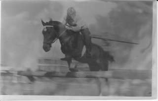 OLDER RPPC HUNTER JUMPER HORSE POSTCARD MAN OR WOMAN RIDING AGFA 