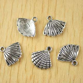 description25pcs Tibetan silver shell charms H2384