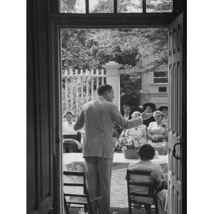 Senator Henry Cabot Lodge at a Garden Party in Medfords Historic 
