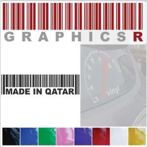   Decal Graphic   Barcode UPC Pride Patriot Made In Qatar A480   Yellow