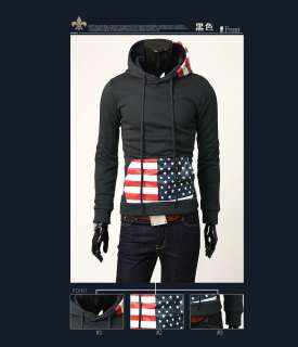 NWT Mens Stylish National Flag Hoody Jacket M L XL XXL  