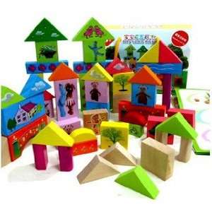 Boxes Loaded Wooden Educational Toys Wooden Blocks Garden Baby Blocks 