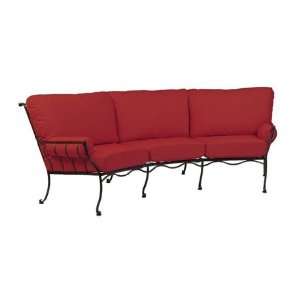  Woodard Maddox Wrought Iron Cushion Crescent Patio Sofa 