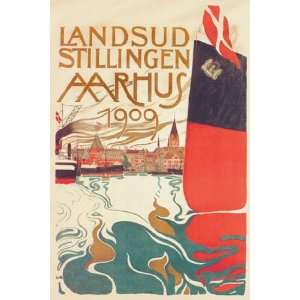  Landsud Stillingen Aarhus by Valdemar Andersen 12x18