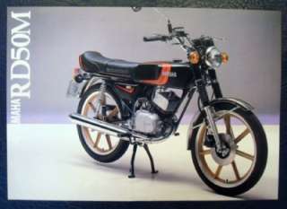 YAMAHA RD 50 M MOTORCYCLE SALES BROCHURE CIRCA 1980.  