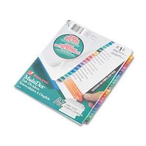  Multi Dex Quick Reference Index, Assorted Color 26 Tab 