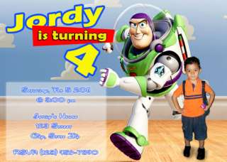 TOY STORY birthday party INVITATION (W/ pictures) fast turnaround CARD 