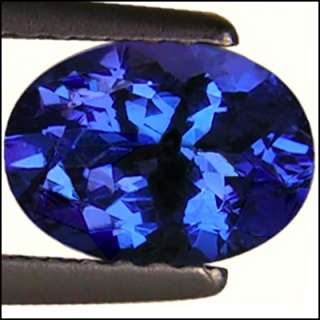 99 ct AA Natural DBlock Tanzanite Oval Cut Unheated Blue Violet 