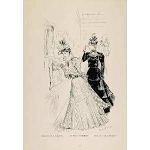  1897 Print Two Victorian Women Art Gallery Le Quesne 