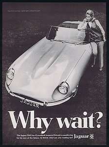 1969 Jaguar XKE Convertible Pretty Woman Vintage Car Ad  