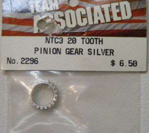 ASSOCIATED 2296 20T Pinion Gear silverNitro TC3  